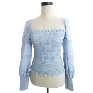 Reformation Clancy Top Blue Size S